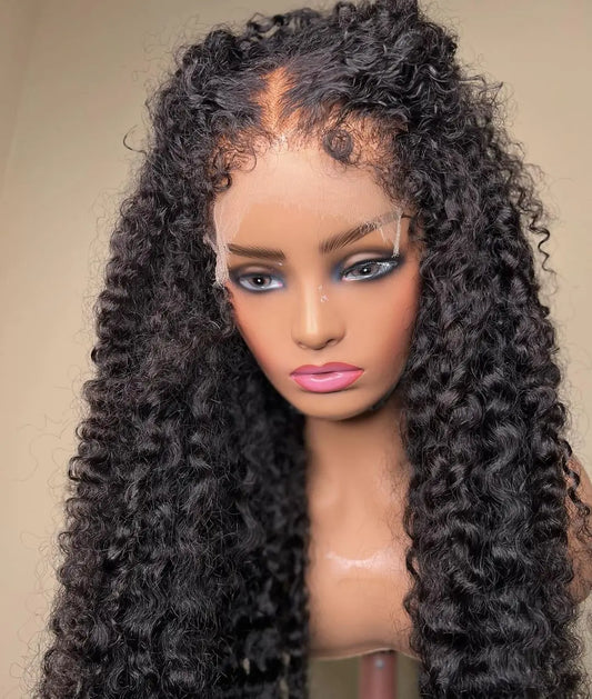 4C Hairline Wholesale Brazilian 13x6 HD Human Hair Lace Front Wig Wave Water Curly Raws 5x5HD Swiss Lace Frontal Black Women