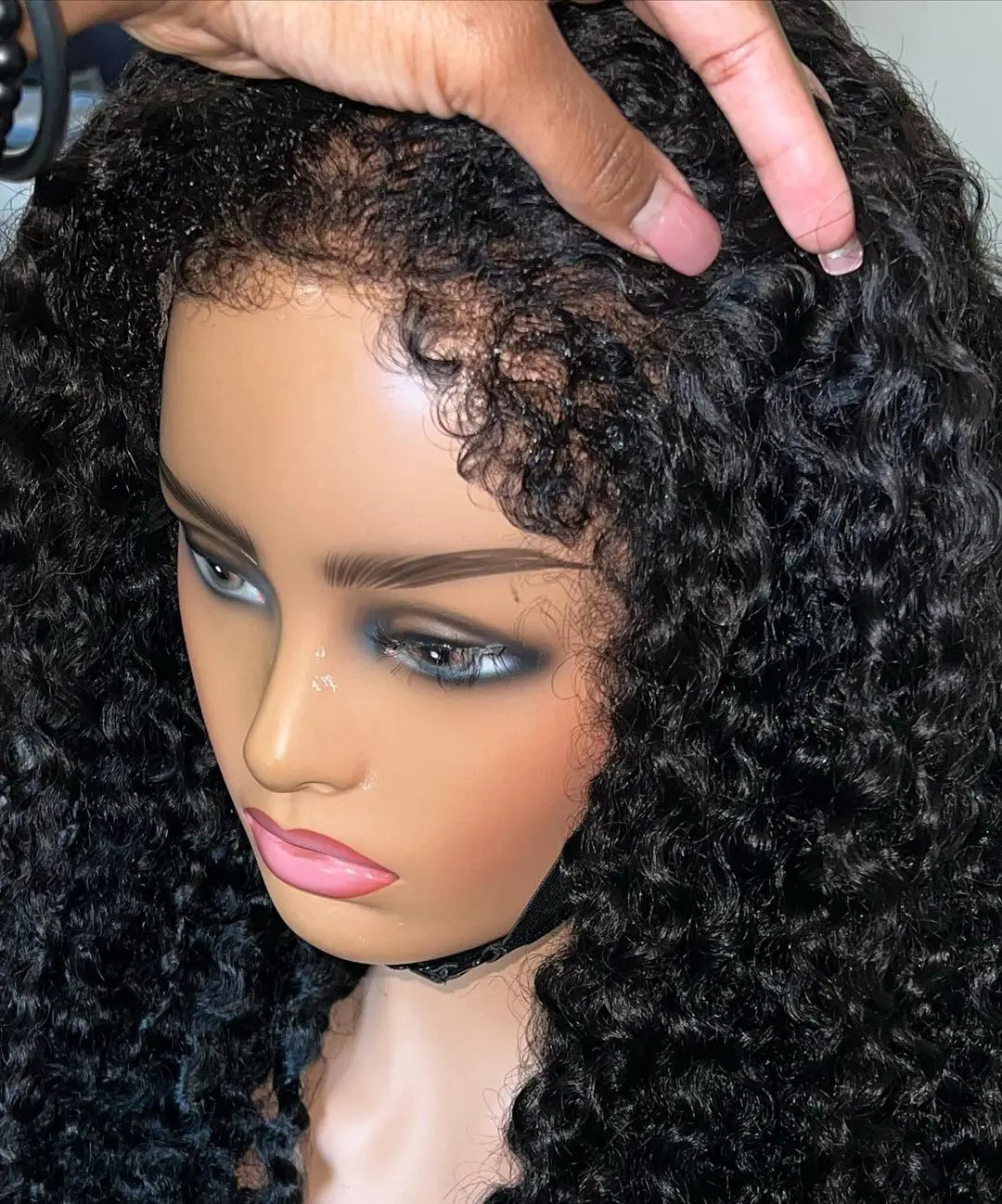 4C Hairline Wholesale Brazilian 13x6 HD Human Hair Lace Front Wig Wave Water Curly Raws 5x5HD Swiss Lace Frontal Black Women