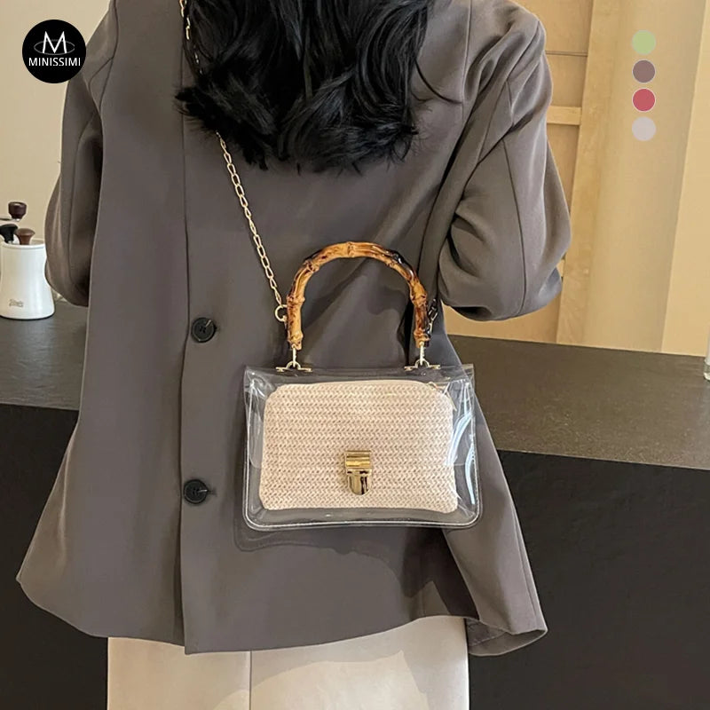 New Trendy Bolsos De Mujer Pvc Small Shoulder Bag Hand Bags Women's Purses for Ladies