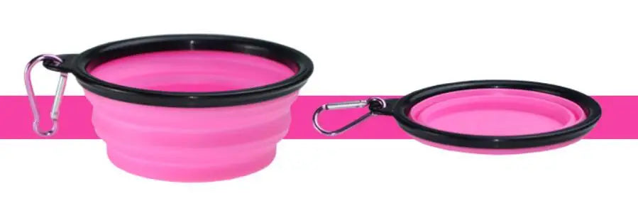 Eco Friendly High Quality Pure Solid Color Dog Silicone Outdoor Collapsible Bowl Cheap Dog Accessories Pet Feeder Bowls