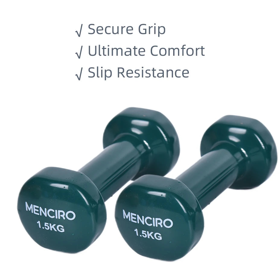 Home Use Cast Iron Free Weights Dumbbell Set with Polyurethane Rack Muscle Training Exercise Accessory