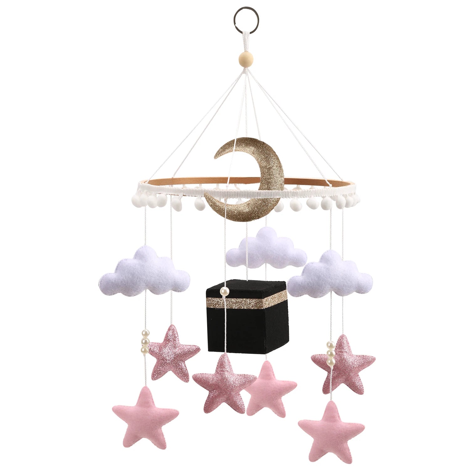 Islamic Baby Mobile for Crib Baby Kaaba Mobile Muslim Baby Mobile Quran Reciting