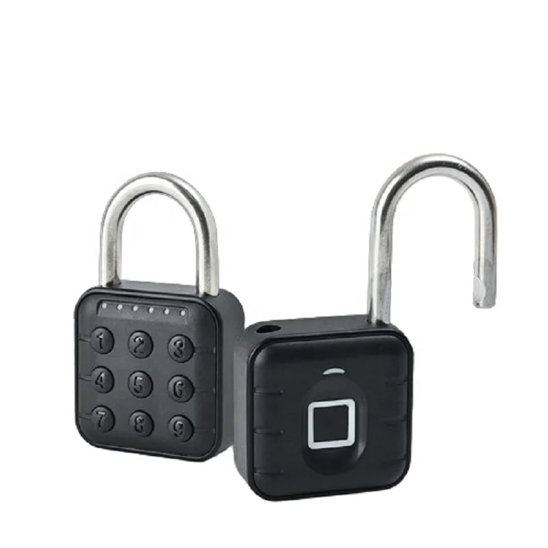 Factory Wholesale BLE APP Waterproof IP67 Smart Fingerprint Cabinet Padlock for Luggage Bag Gym Locker Biometric Tuya Padlock