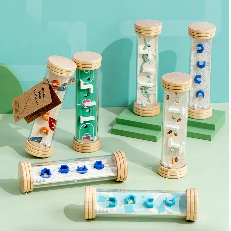 New Designed Wooden Balance Walking Bead Maze Toy  Montessori Early Education Puzzle Toys  for Toddlers Kids in Kindergarten