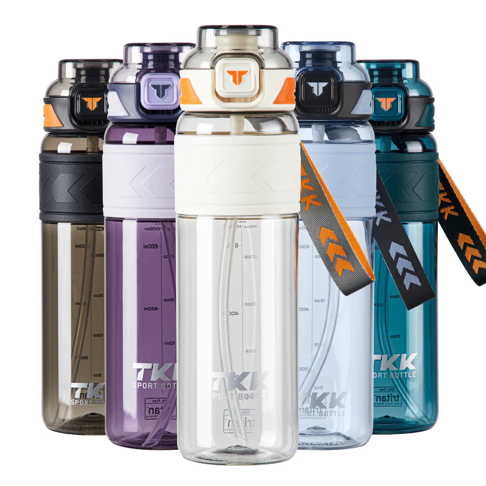 Wholesale Large Capacity 600ml 800ml 1L Tritan Gym Water Bottle Customized Logo for Workouts Travel Applicable for Hiking