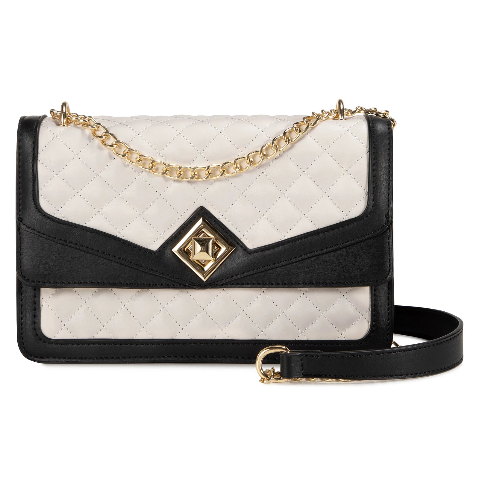 LOVEVOOK 2023 Leather Quilted Sling Shoulder Bag With Chain Trendy Clutch Ladies Evening Purse Luxury Crossbody Bags for Women