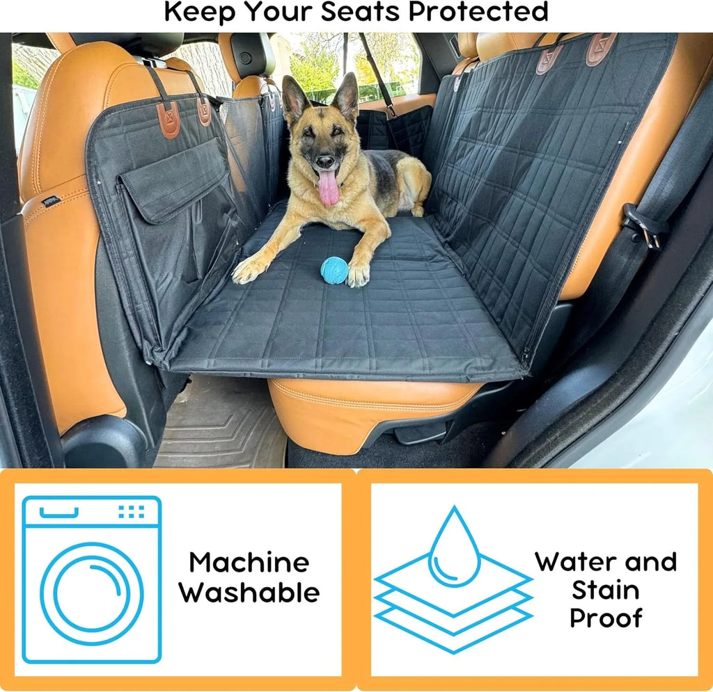 Pet Backseat Cover Protector Hard Bottom Extender Waterproof Pet Car Seat Cover