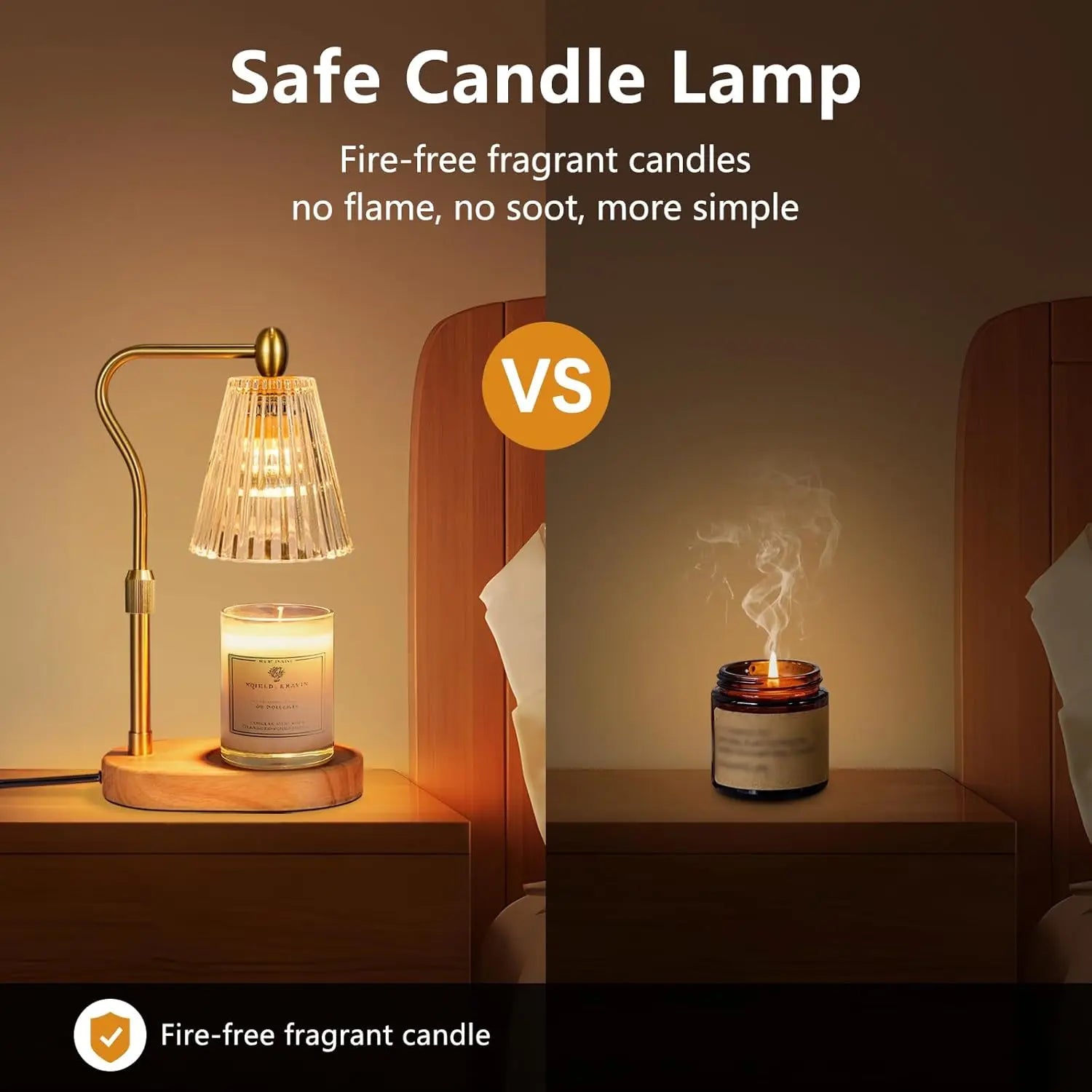 Candle Warmer Lamp with Timer and Dimmer Adjustable Height,Electric Wax Melt Warmer for Scented Jar Candles Home Decor Gifts