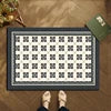 Custom Fast Water Drying Cushioned PET Friendly Bath Mat Super Absorbent Non-Slip Rubber Plaid Pattern Home Hotel Bathroom Use