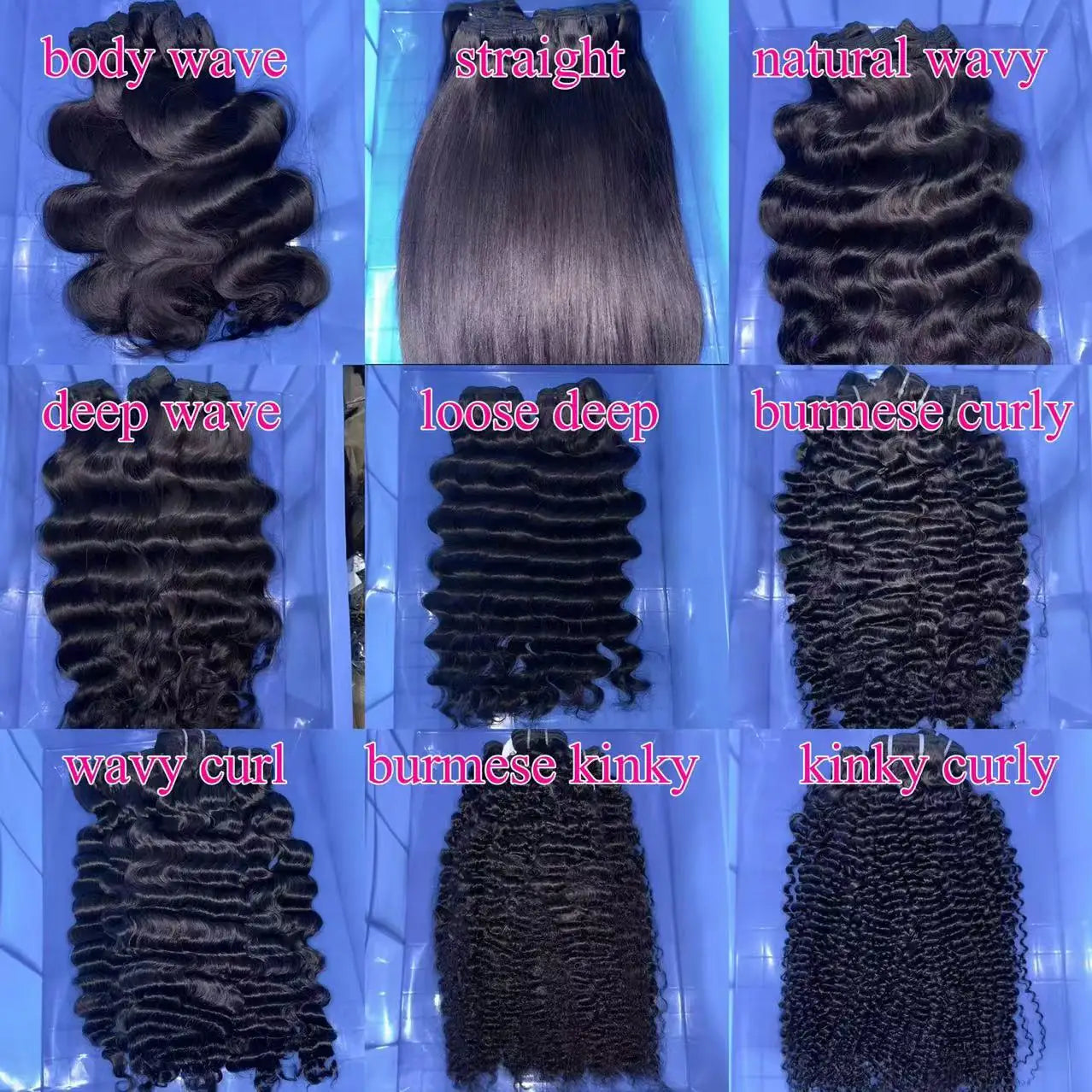 Ready to Ship Burmese Raw Kinky Curly Hair Weave Bundles Unprocessed Raw Virgin Hair Loose Deep Natural Wave Human Hair Bundles