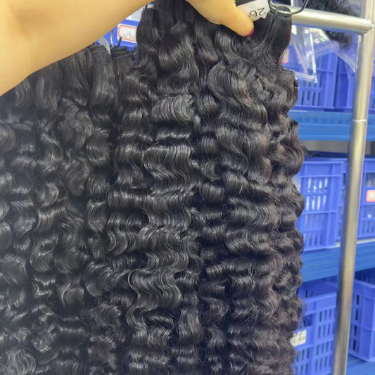 Wholesale Raw Human Hair Vendors Indian Wave Curly Natural Wavy Hair Raw Burmese Curly Hair Bundles