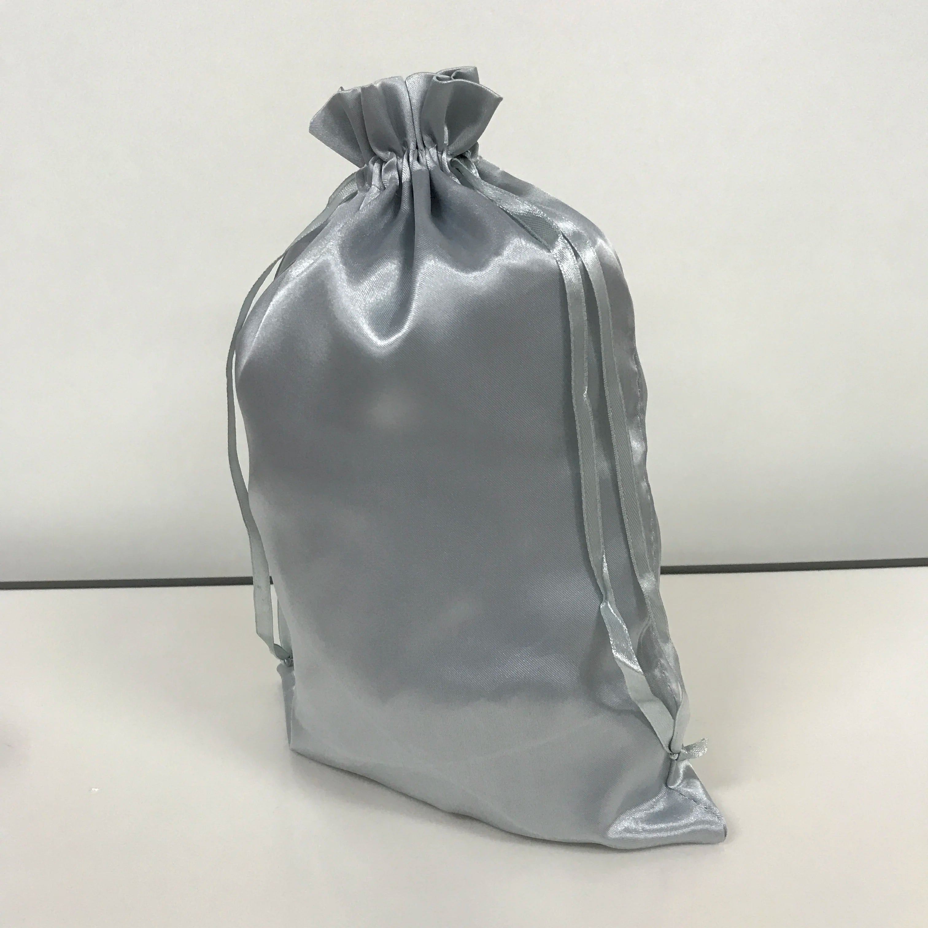 Sexy Lady Hair Accessories Wholesale Custom Satin Wigs Bags 100% Silk Drawstring Bag Hair Packaging