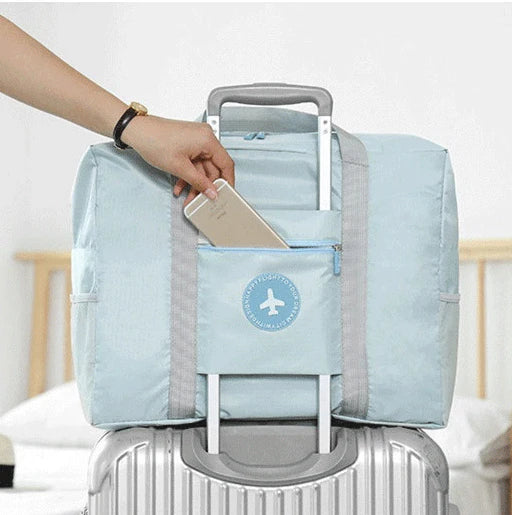 Durable Lightweight Waterproof Oxford Nylon Travel Bag Fashionable Foldable Storage Duffel Zipper Geometric Portable Stylish