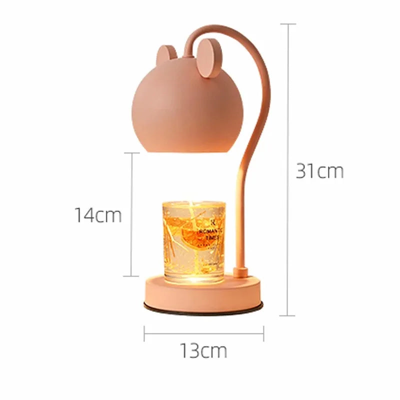 Cute Korean Room Decor Cartoon Candle Warmer Lamp Aroma Lamps Bedside Table 110-230V Melting Indoor Lighting Lights