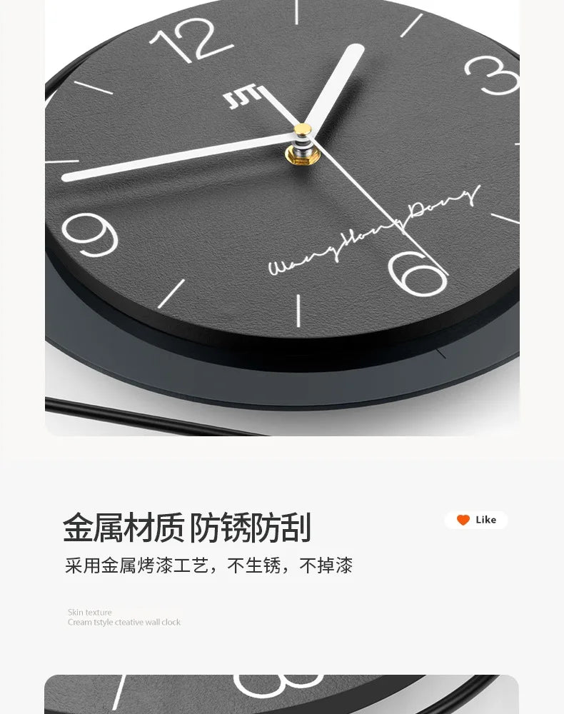Creative Home Decorative Nordic Metal 3d Modern Minimalist Wall Clock for Living Room Office Shop