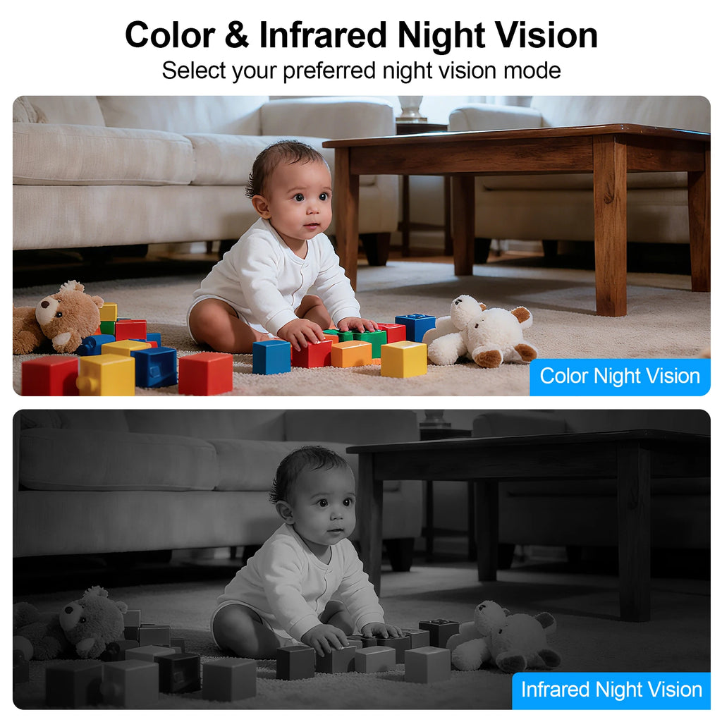 ARCCTV 2K Indoor Security Camera Wireless 360° PTZ View Night Vision Home CCTV WiFi Cameras Auto Tracking Dome Pet Baby Camera