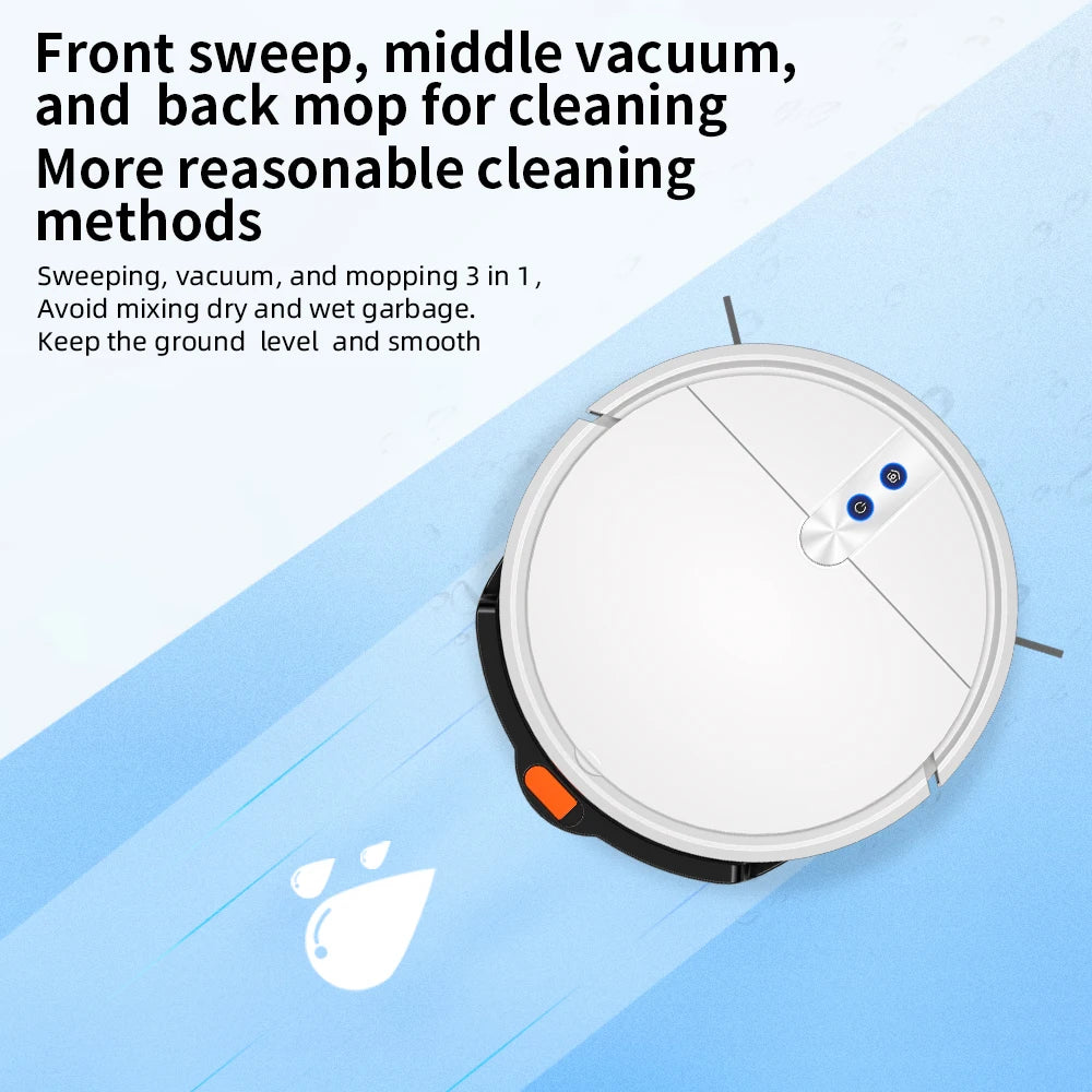 D3-001 3-in-1 Robot Vacuum Cleaner Self-Charging & Easy-to-Use for Hard Floors & Pet Hair 100 Min Runtime HEPA Filter for Hotels