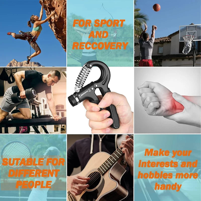 Grip Hand Strength Anti slip Trainer Hand Grip Strengthener with Counter for Workout Athletes Climbers Musicians