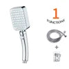 Detachable Hand Shower Set with Shower Hose and Holder Chrome Finish Square Shower Head