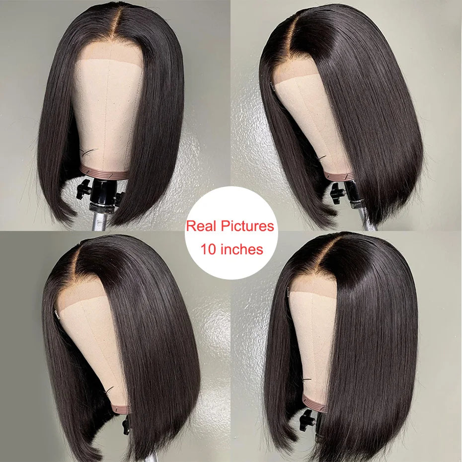 Bob Wigs Human Hair 13x4 Full Frontal Wigs For Women Lace Front Human Hair Wigs Straight Brazilian Human Hair Short Bob Wigs