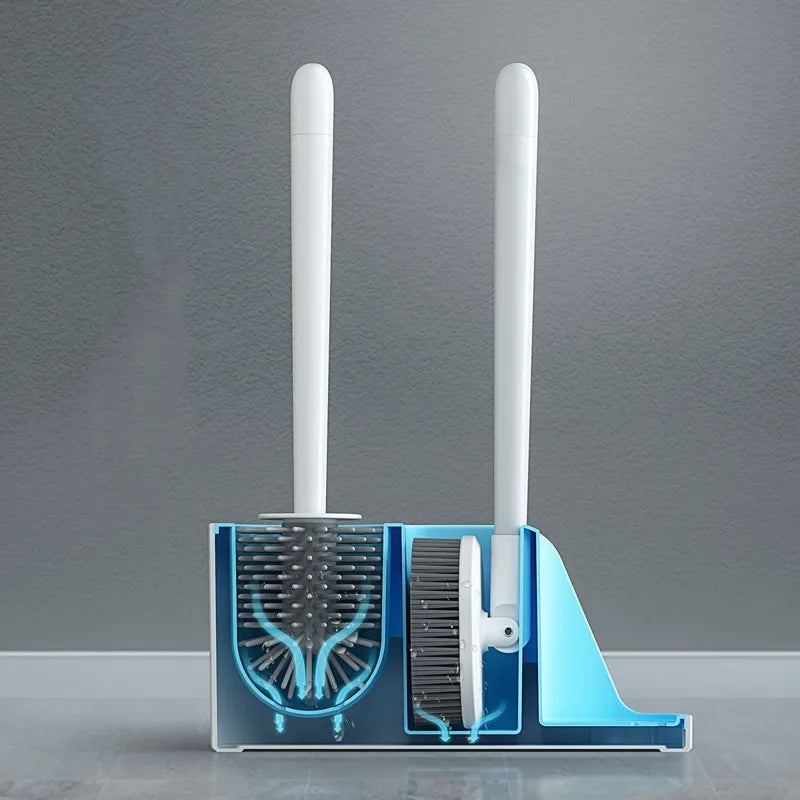 Hot Sale Household Wall Mounted Toilet Cleaning Brushes and Plunger Set No-drilling  for Bathroom
