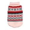 Fashion XXXL Dog Christmas Sweater with Snow Diamond Pattern Elegant Pet Clothes
