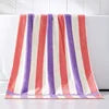 Wholesale Luxurious 32 Strands Pure Cotton Bath Towel Adult Multicolor Large Loop Soft Absorbent Water Multi Color Stripes