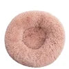 Hot Seller Soft Donut Round Pet Bed Cat Dog Cushion Fluffy Long Plush Waterproof Calming Dog Bed