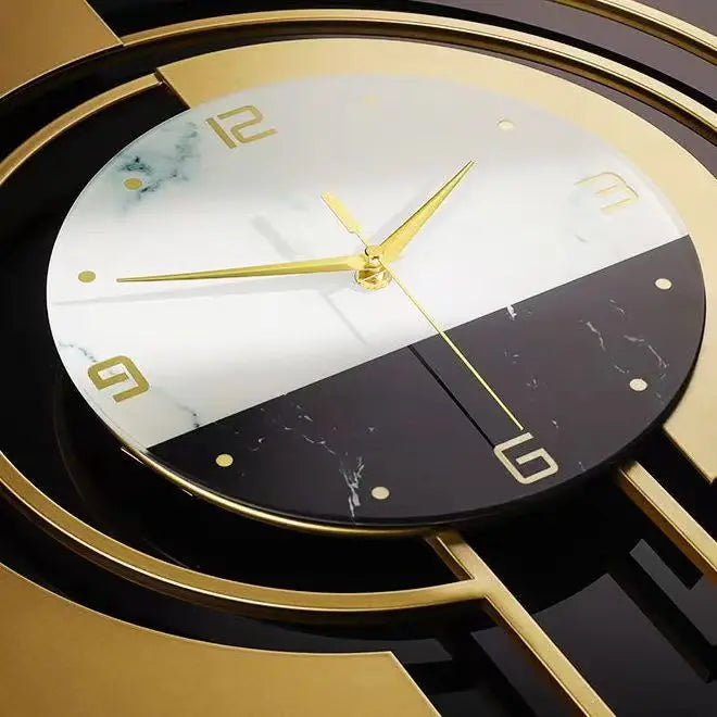 45CM High Gloss Glass Metal Home Decor Living Room Wall Clock Modern Silent Hanging Quartz Watch for Sale Dropshipping DDP