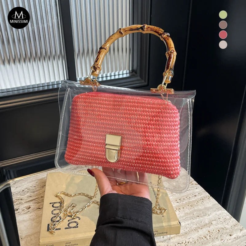 New Trendy Bolsos De Mujer Pvc Small Shoulder Bag Hand Bags Women's Purses for Ladies