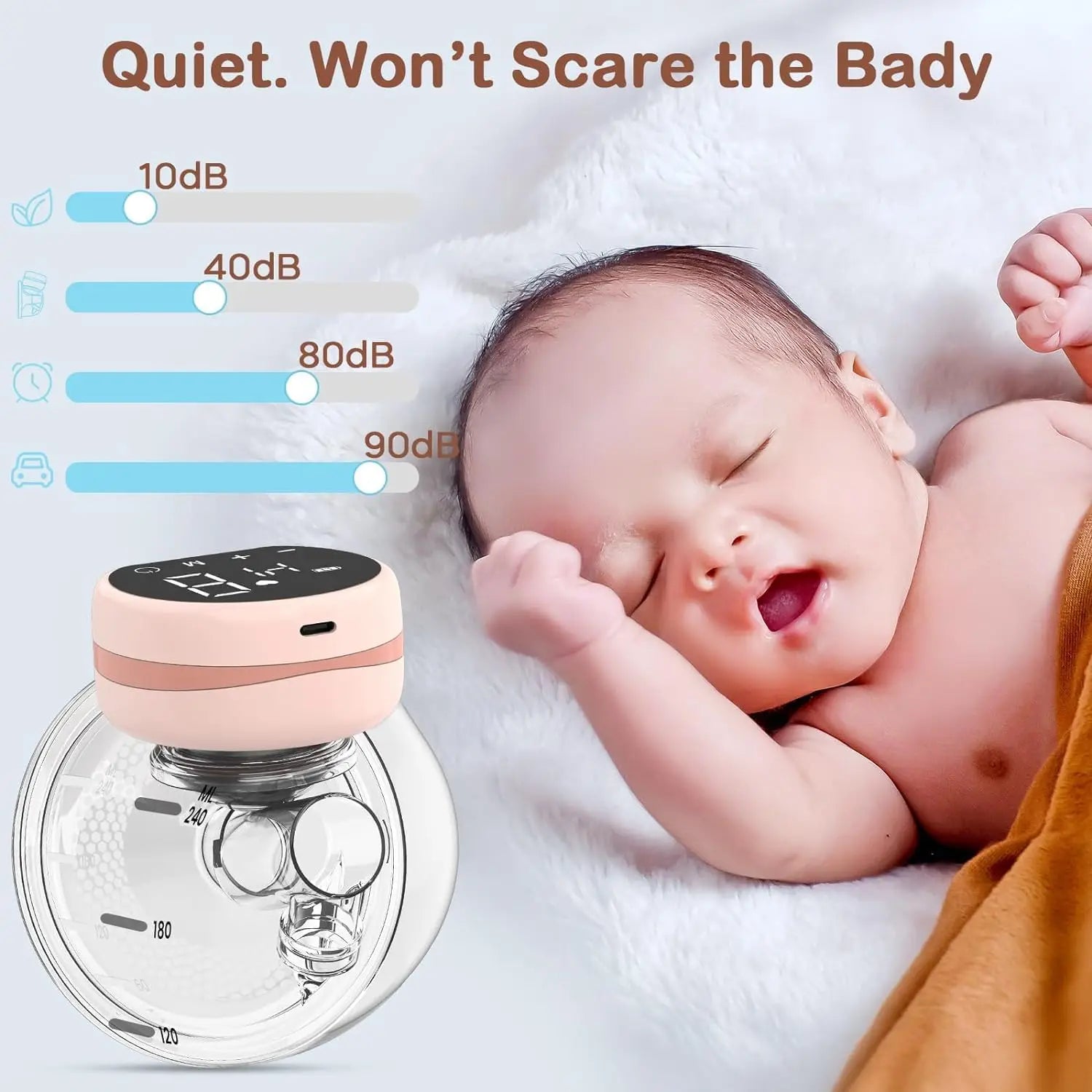 OEM ODM Hospital Grade Silicone Hand Free Portable Electric Wearable Breast Pump Portable Milk Extractor