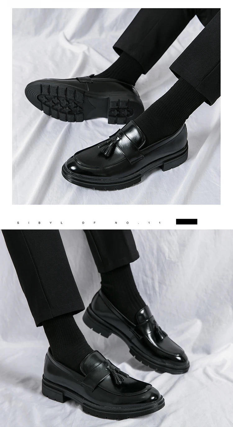 Classic Design Tassels Loafer Shoes Wholesale Durable Fashion Slip on Formal Business Wedding Dress Shoes for Men