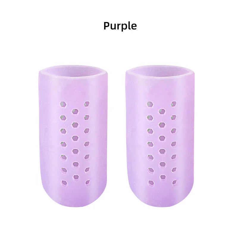 Toe Protector Breathable Gel Toe Cap Silicone Toe Cover Sleeves with Holes Provides Relief From Missing or Ingrown Toenails