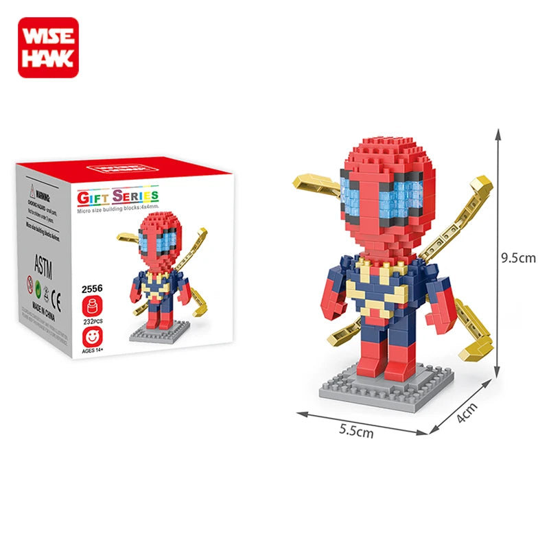 Wholesale Mini Superhero Action Figure Model From China Educational Plastic Micro Size Building Block Construction Toy