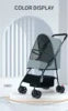 Medium-sized Luxury Pet Stroller for Small Dogs All-in-One with Detachable Storage Basket and Simple Style