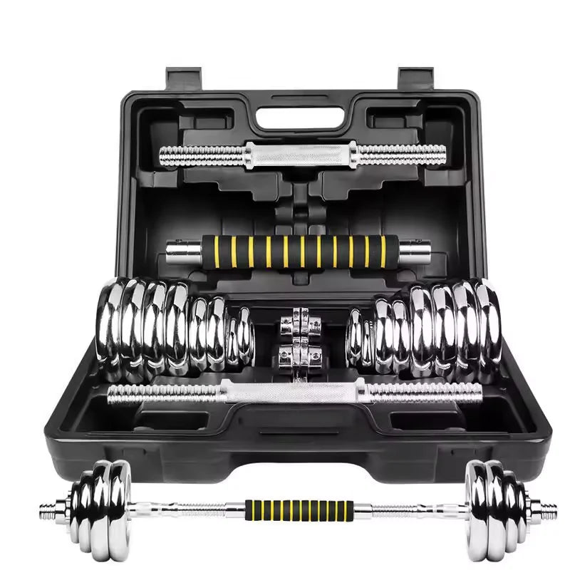 Hot Sale Cheap Gym Home Fitness 10/15/20/25/30/35/40/45/50KG Electroplate Cast Iron Weights Adjustable Dumbbell Set
