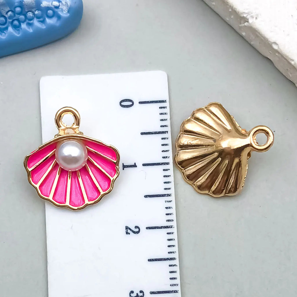 Hot Sale Natural Crafts Alloy Ocean Starfish Conch Seashell Enamel for DIY Nautical Jewelry Making Home Decoration