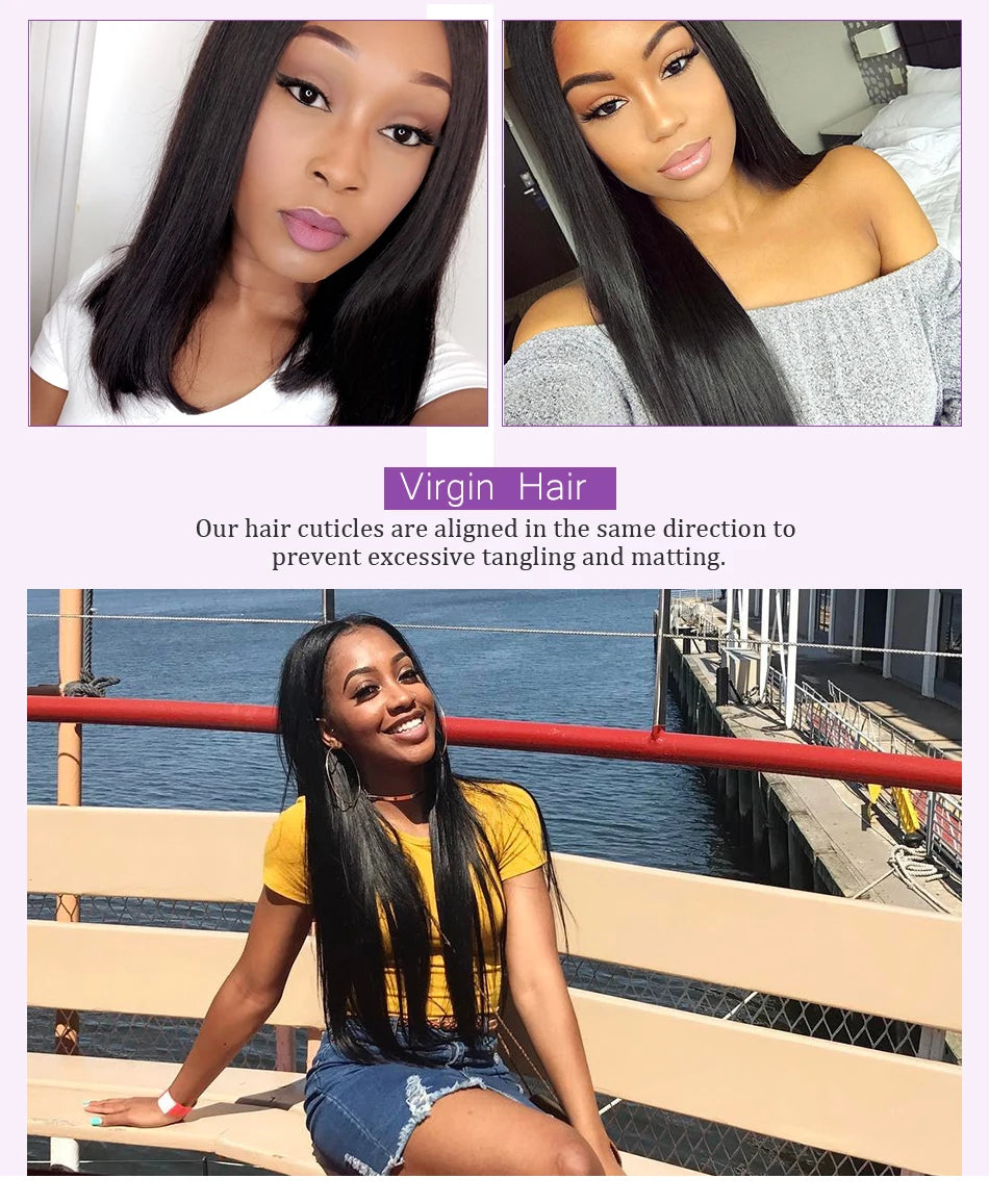 UNice Hair 5x5 HD Lace Closure Brazilian Straight Hair Lace Closure Virgin Human Hair Closure 4"x4" Swiss Lace 1 PCS