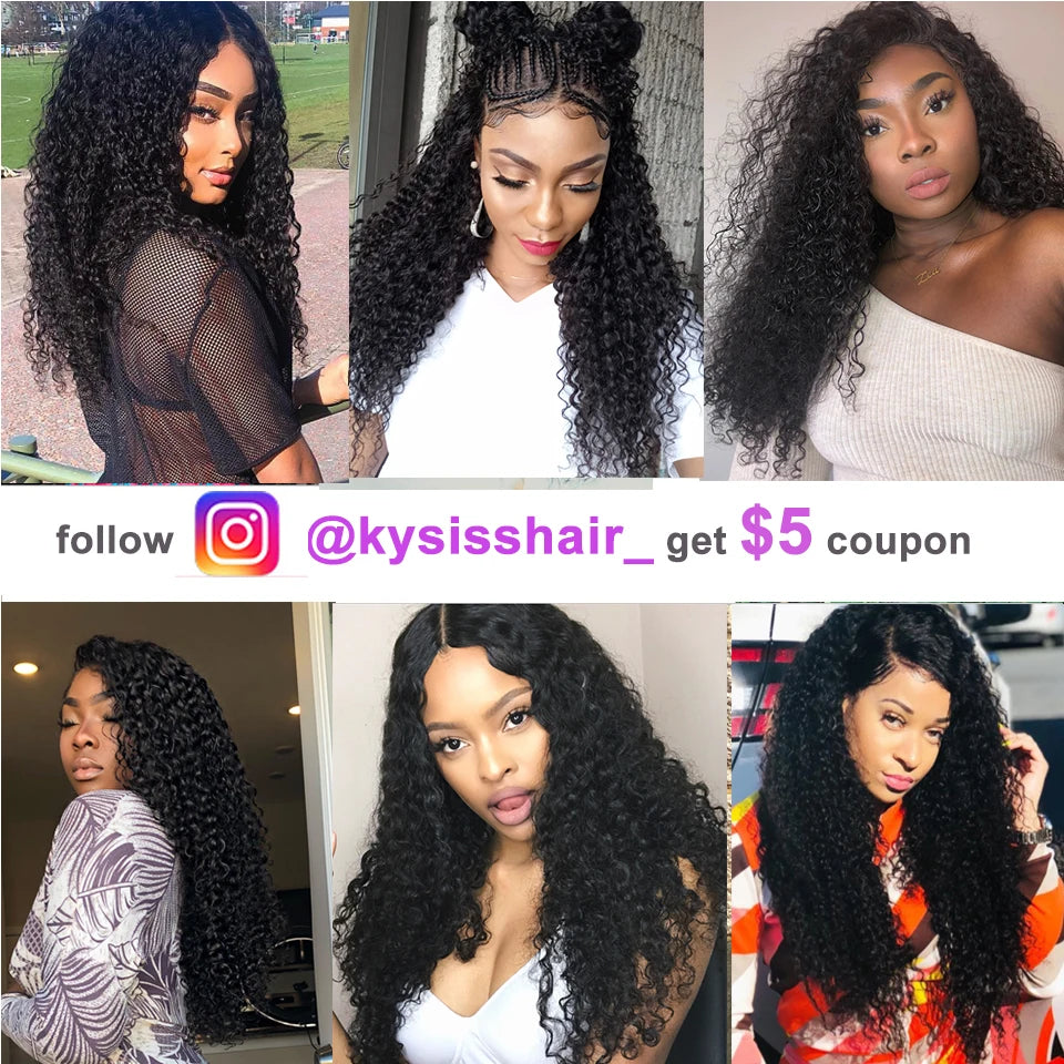 UNice Hair Kysiss Series 12A Brazilian Curly Hair 3/4 Bundles With Closure 100% Human Virgin Hair Bundles With Closure