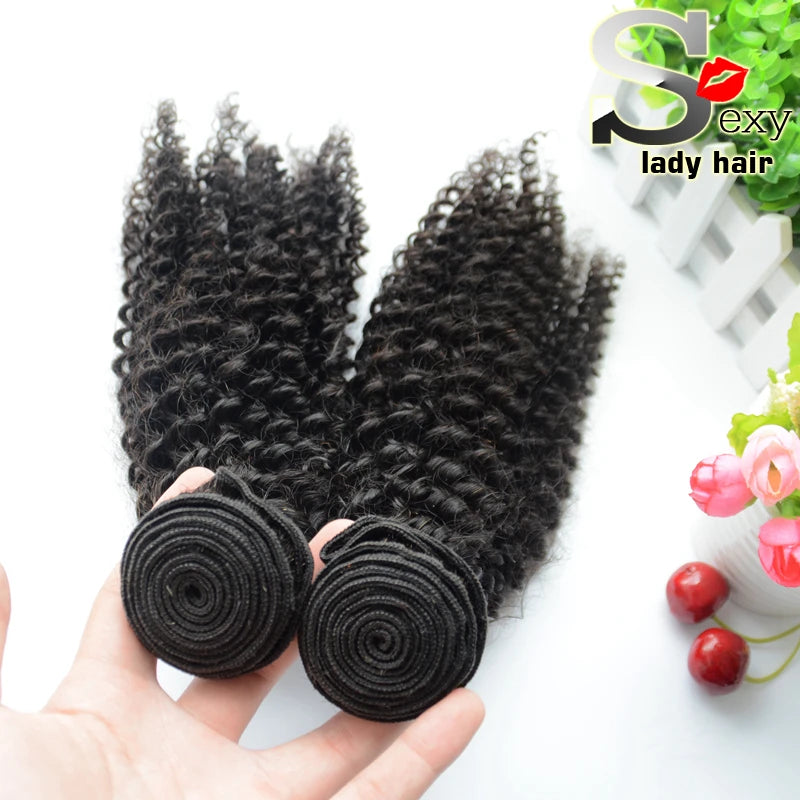 Ture Length 100% Human Hair Raw Curly Hair Extension Factory Price Wholesale Kinky Curly Hair