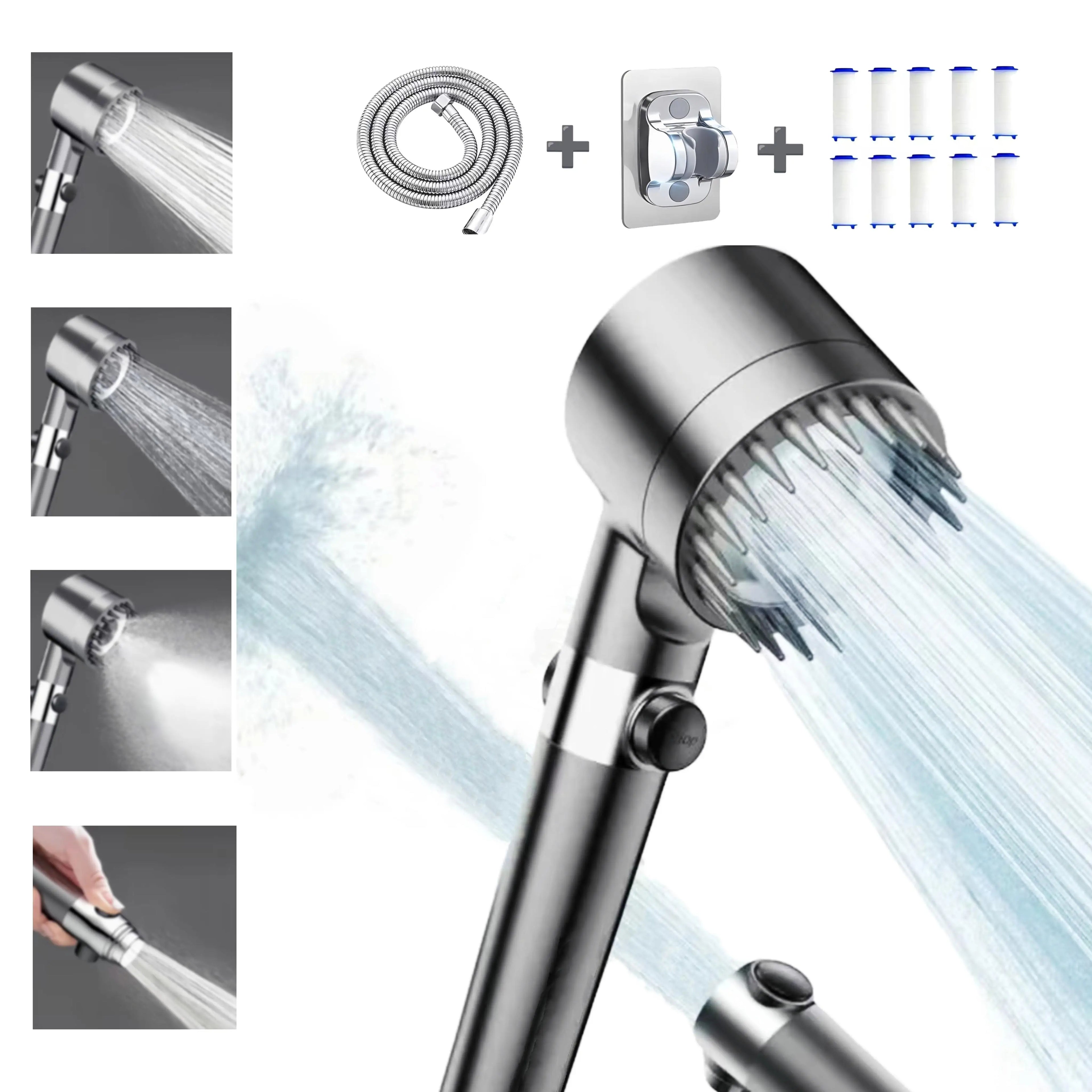 Power Kit for Switching Modes Shower Head Massage Function 10 Filters 4 Different Watering Modes for Shower Room Accessories