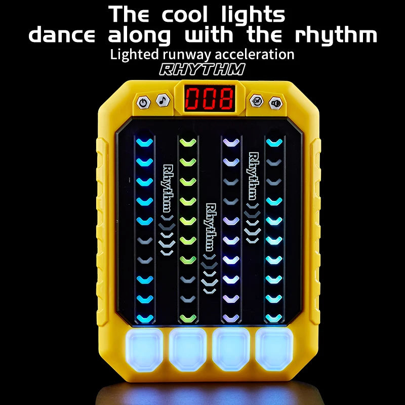 ZLang Montessori Pockets Travel Toy Electronic Music Rhythm Puzzle Game Machine Light up Education Sensory Fast Push Table Game