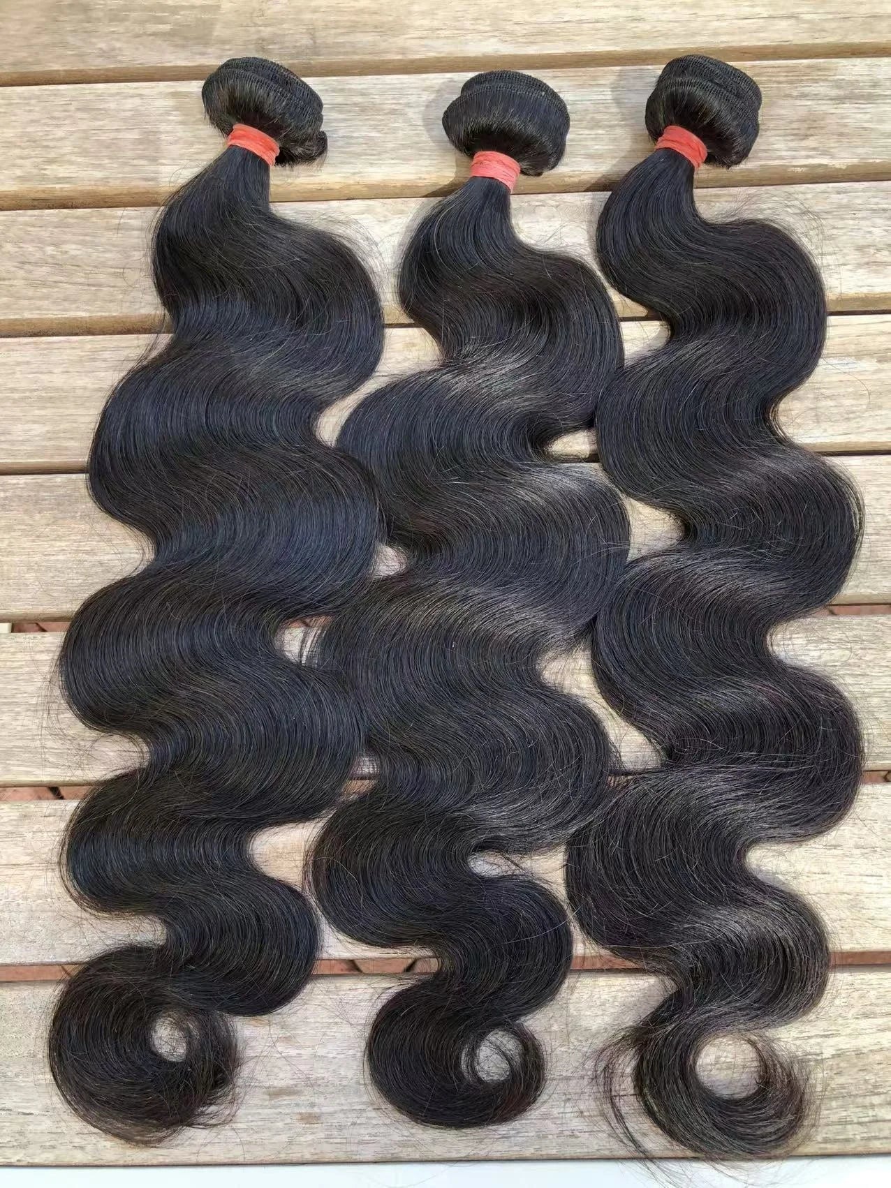 Cheap Hair Vendors Double Drawn Human Hair Body Wave Bundles Natural Black Color Classy Signature Virgin Malaysian Remy Hair