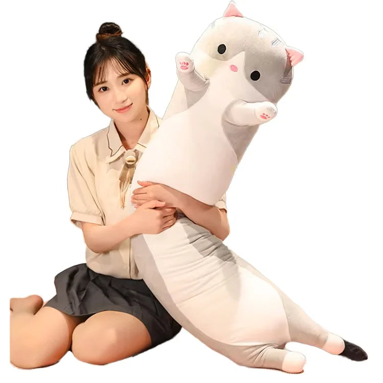 Cross-Border Large Plush Dog Toy Cute Cat Pillow with PP Cotton Filling Super Soft Rag Doll for Lazy Sleep Gift