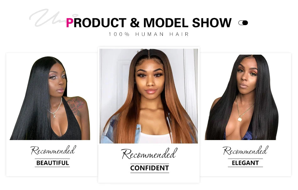 UNice Hair 5X5 HD Lace Closure 28 30 Inch With Peruvian Straight Hair 3 Bundles 4PCS 4x4 Swiss Lace Human Hair Weave Remy Hair