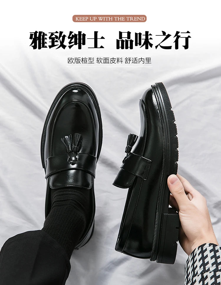 Classic Design Tassels Loafer Shoes Wholesale Durable Fashion Slip on Formal Business Wedding Dress Shoes for Men