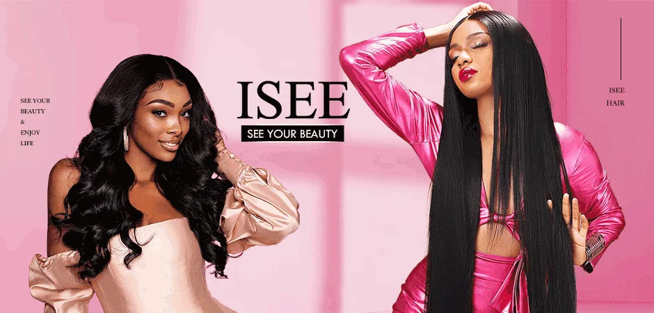 ISEE HAIR Brazilian Straight Lace Frontal Closure 13*4 Ear to Ear Free Part Frontal 130% Destiny Remy Hair can be dyed