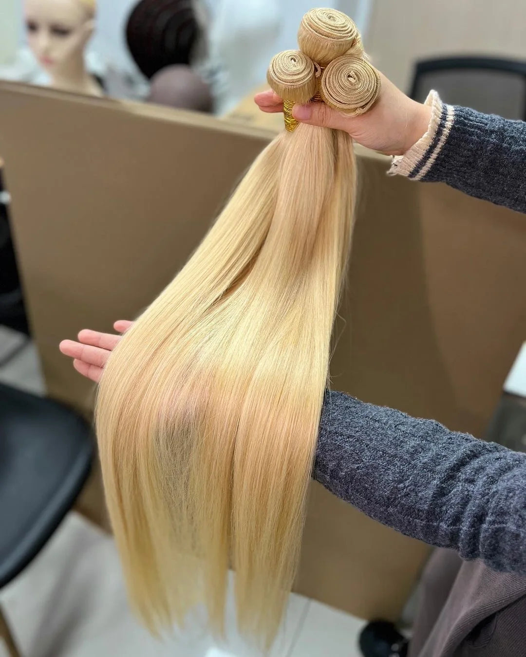 Premium 613 Blonde Virgin Hair Bundles - 100% Raw Vietnamese Human Hair Weave