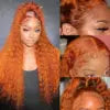 Wholesale Raw Human Hair Ginger Body Wave Wig 13x6 hd Human Hair Lace Front Wig 180% Brazilian Lace Frontal Wig for Black Women