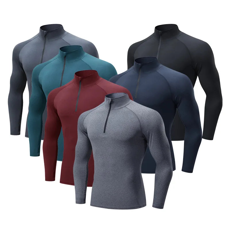 Wholesale Custom Logo Breathable Long Sleeve Men's Gym T-Shirt Active Wear Jogging Sports T-Shirt Soft Elastic Fitness T-Shirt